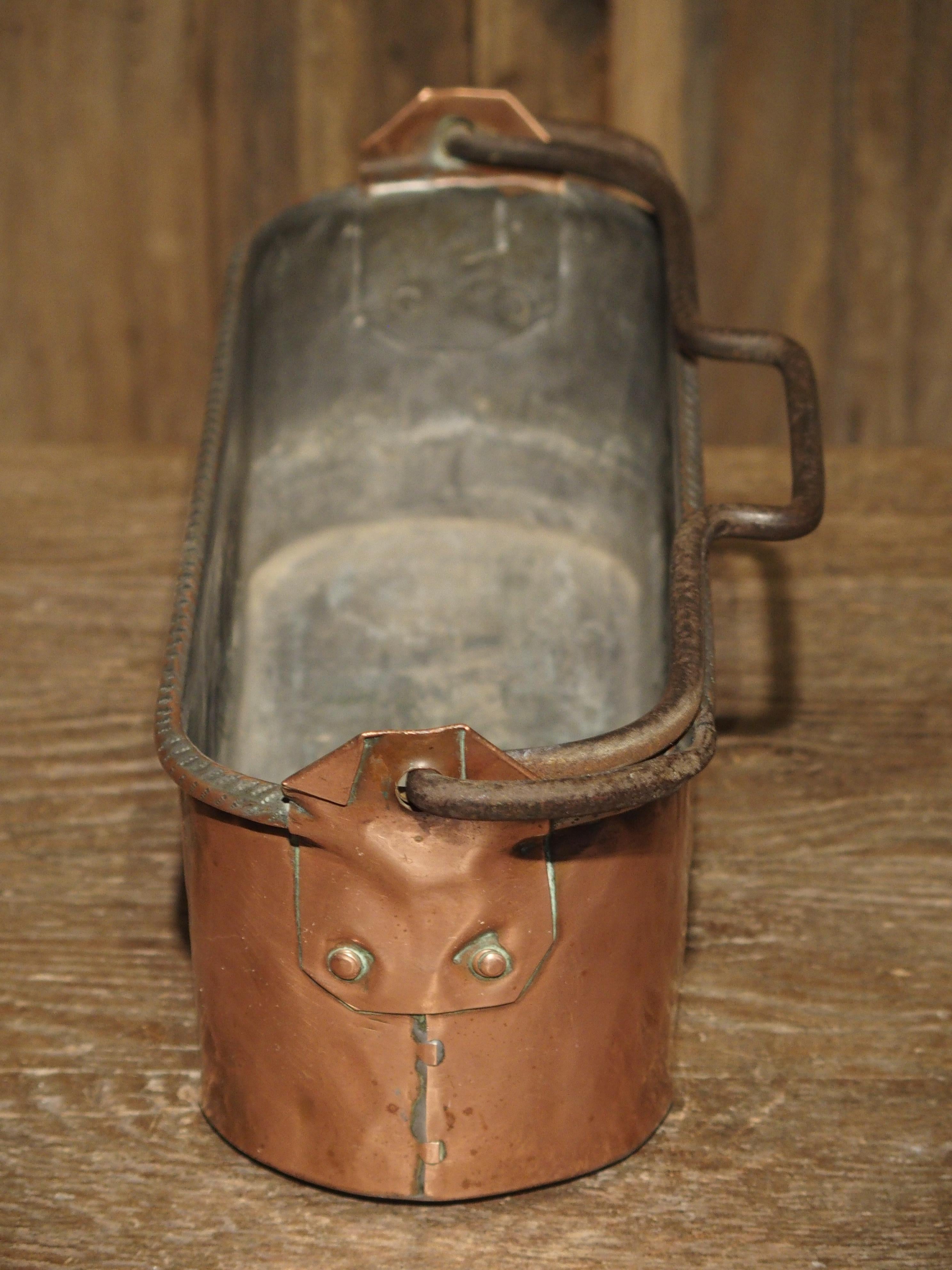 Antique French Fleur De Lys and Coat of Arms Copper Fish Poacher, 19th Century 8