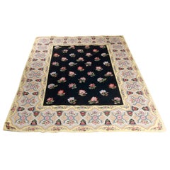 Antique French Floral Aubusson Tapestry Rug, 20th Century