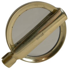 Antique French Folding Brass Magnifying Glass, circa 1900