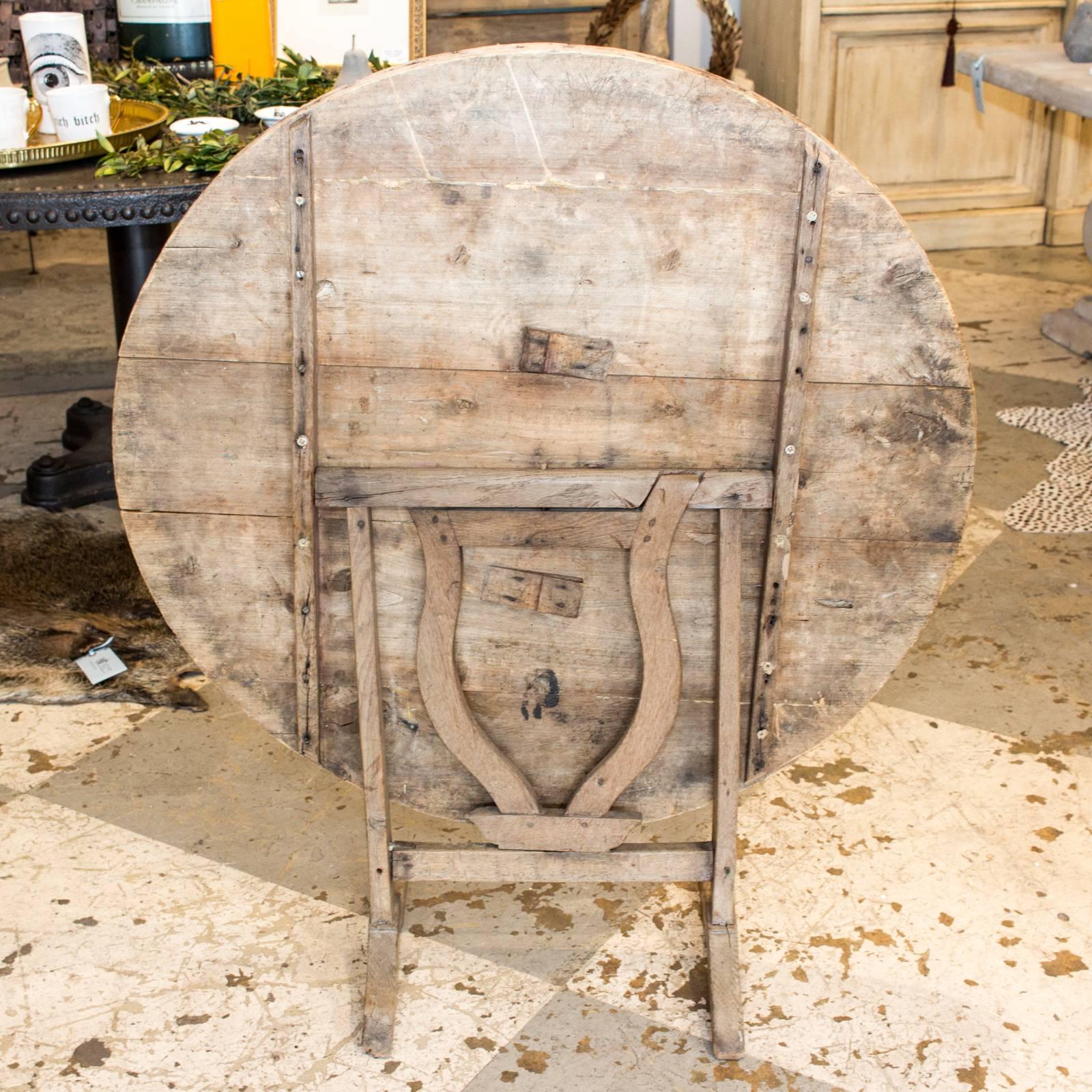 Early 20th Century Antique French Folding Vineyard Table, circa 1910