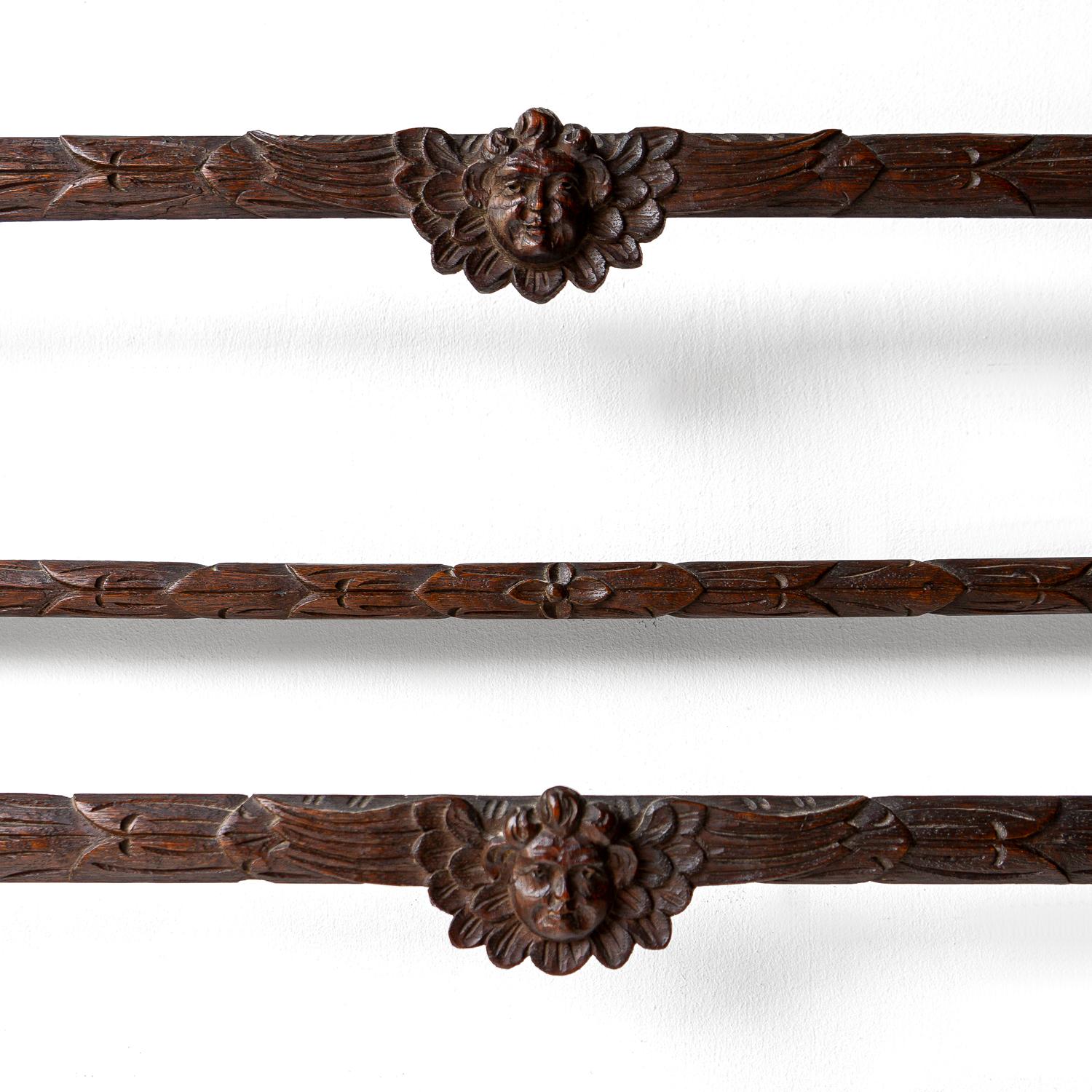 Antique French Folk Art Carved Elm Plate Rack With Cherubs And Griffins In Good Condition In Bristol, GB