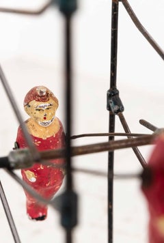 Antique French Folk Art Circus Tumbling Acrobat Toy Model, C.1920