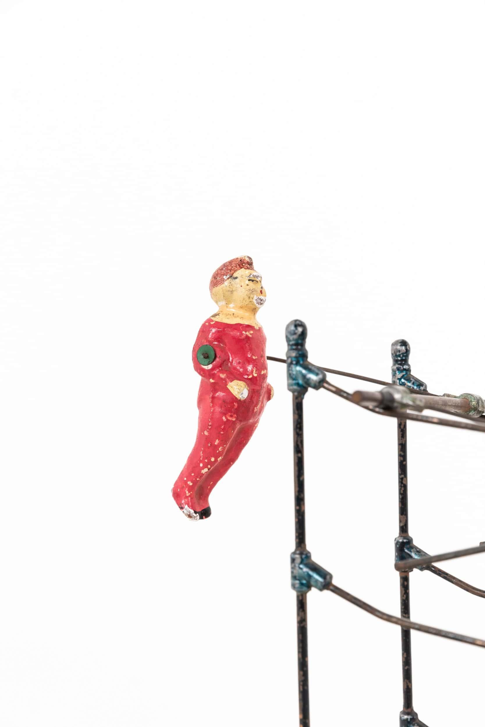 Antique French Folk Art Circus Tumbling Acrobat Toy Model, C.1920 (Französisch) im Angebot