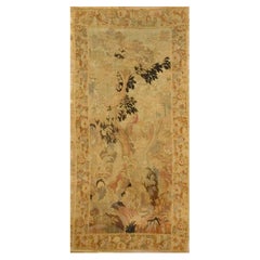 Antique French Forest Scene Tapestry, circa 1880  4'6 x 10'