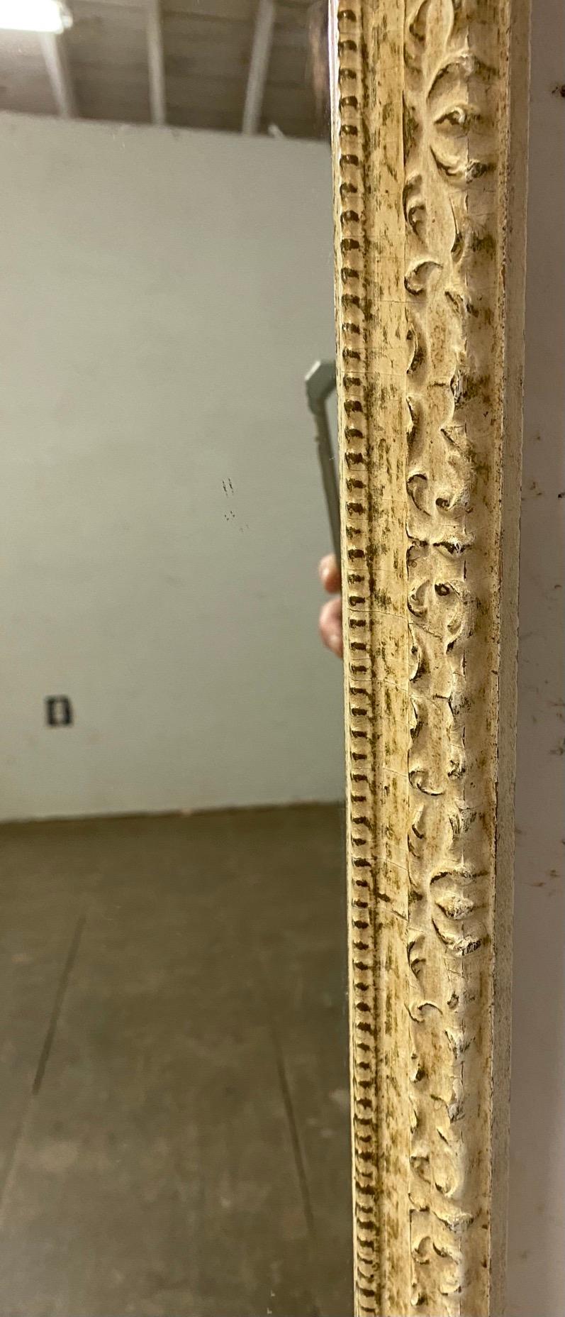 Antique French Full Length Pier Mirror In Good Condition In Sheffield, MA