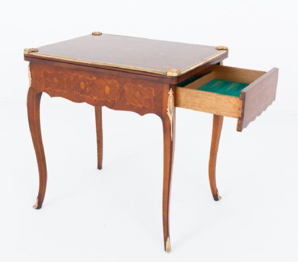 Antique French Games Table Backgammon Inlay Card 1880 In Good Condition For Sale In Potters Bar, GB