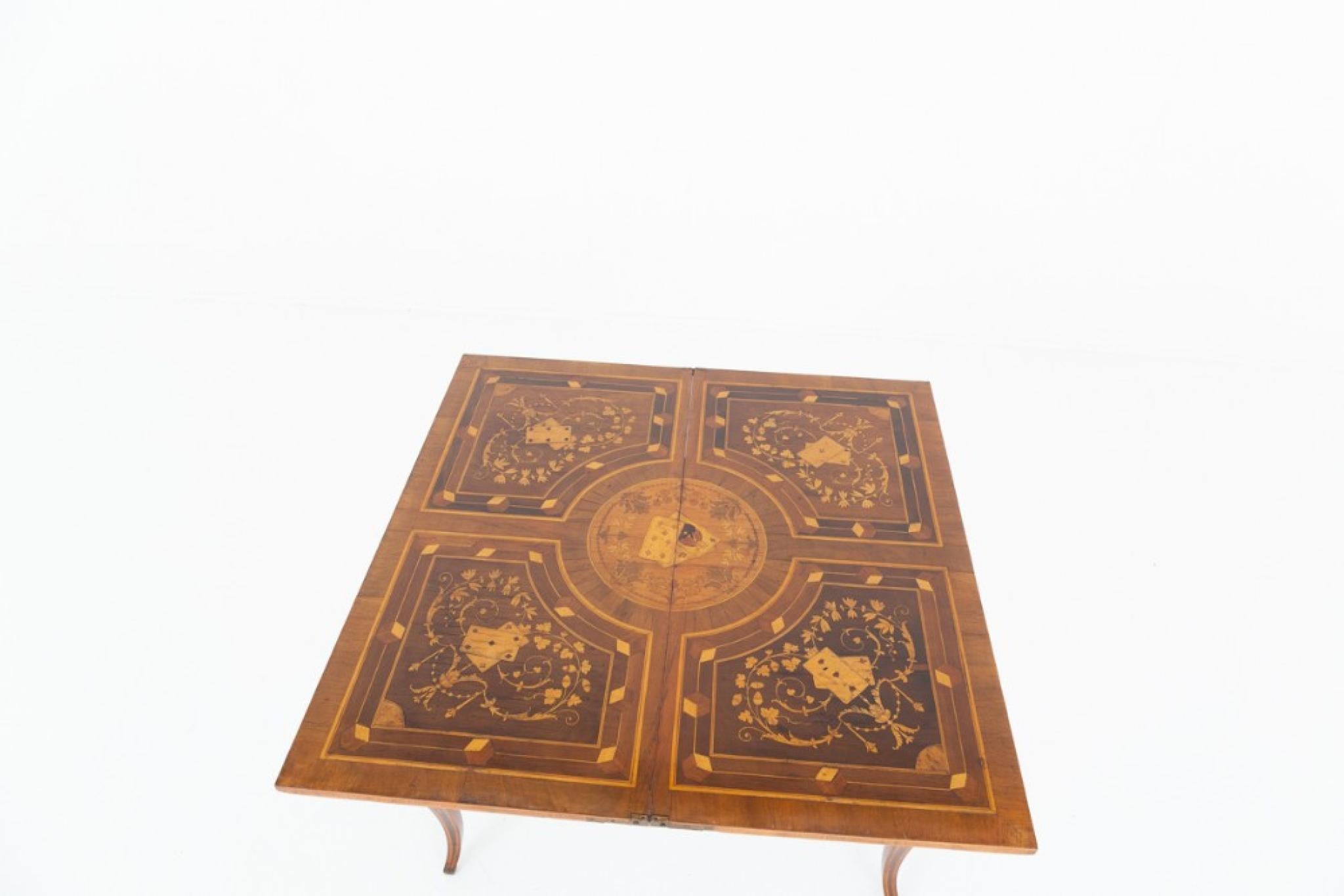 Antique French Games Table Marqueterie 1880 en vente 4