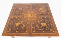Antique French Games Table Marqueterie 1880