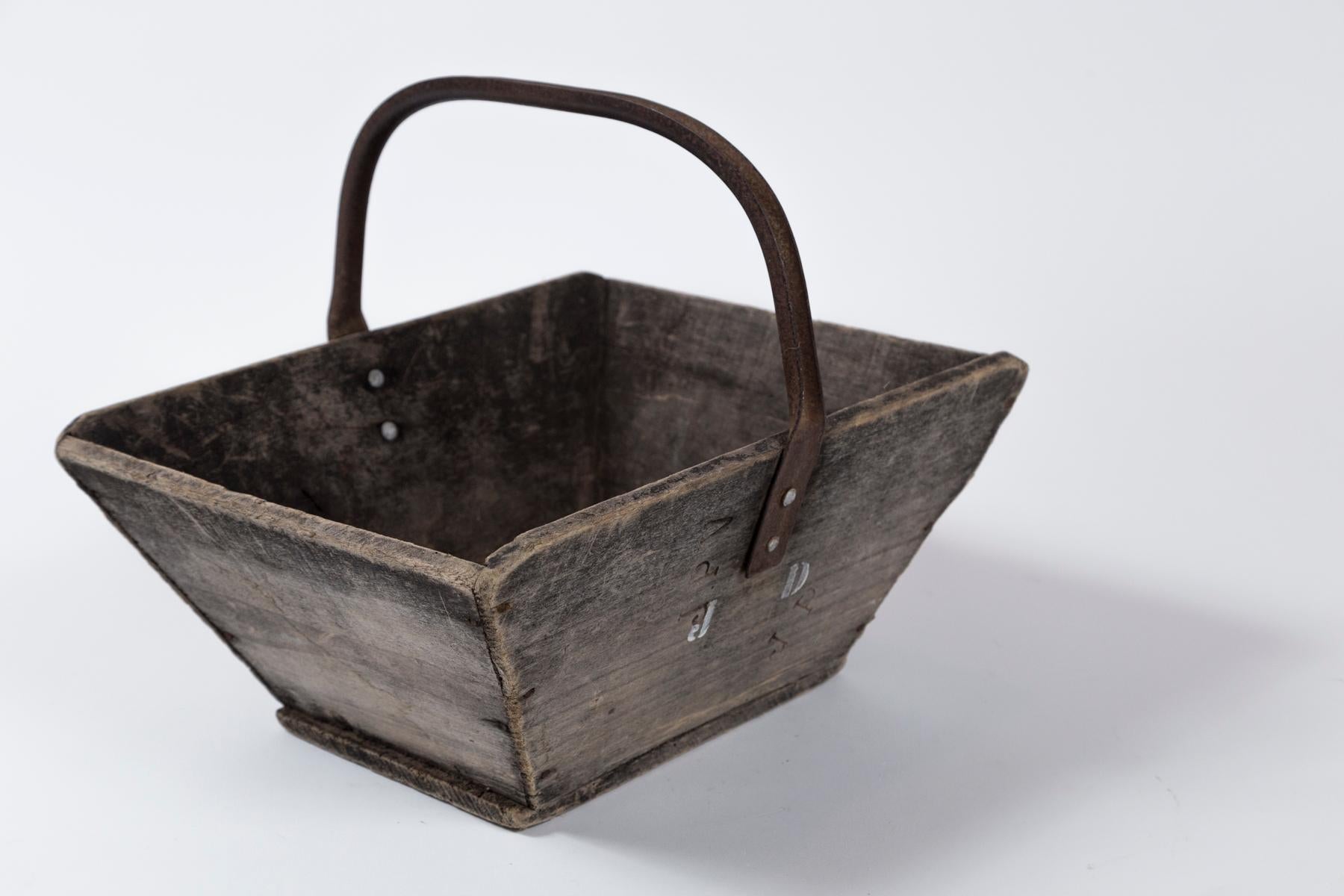 Antique French Garden Trug (Panier), early 20th Century For Sale 1