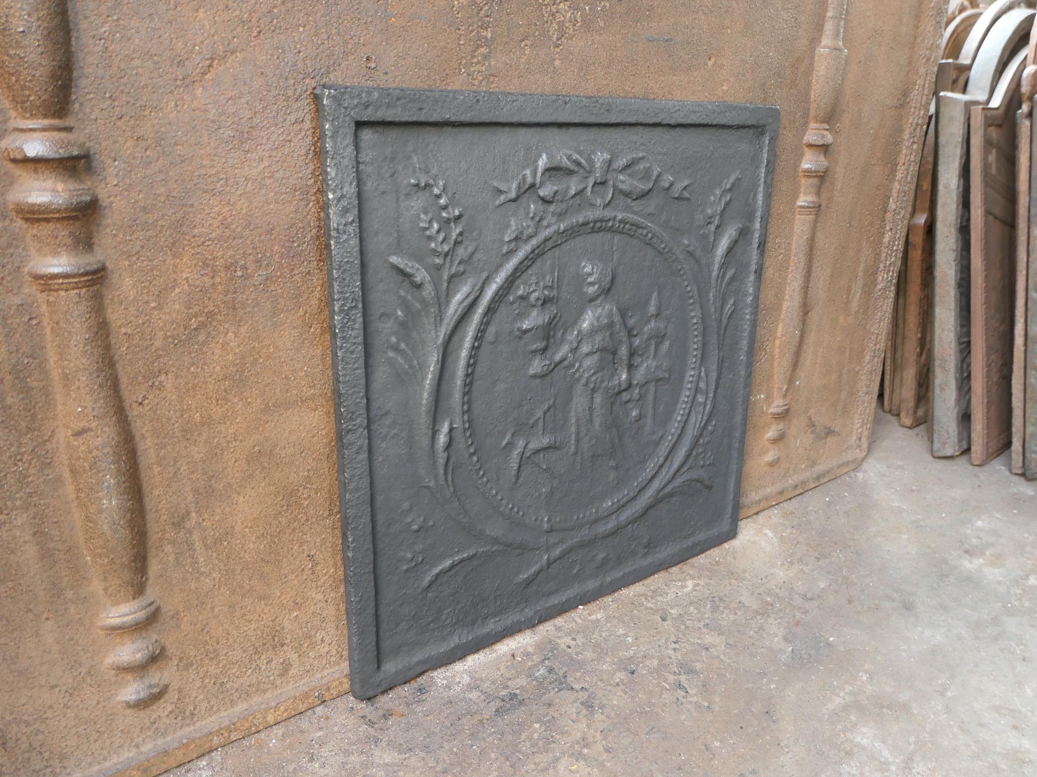 Plaque de cheminée française ancienne / crédence arrière, 18e - 19e siècle en vente 3
