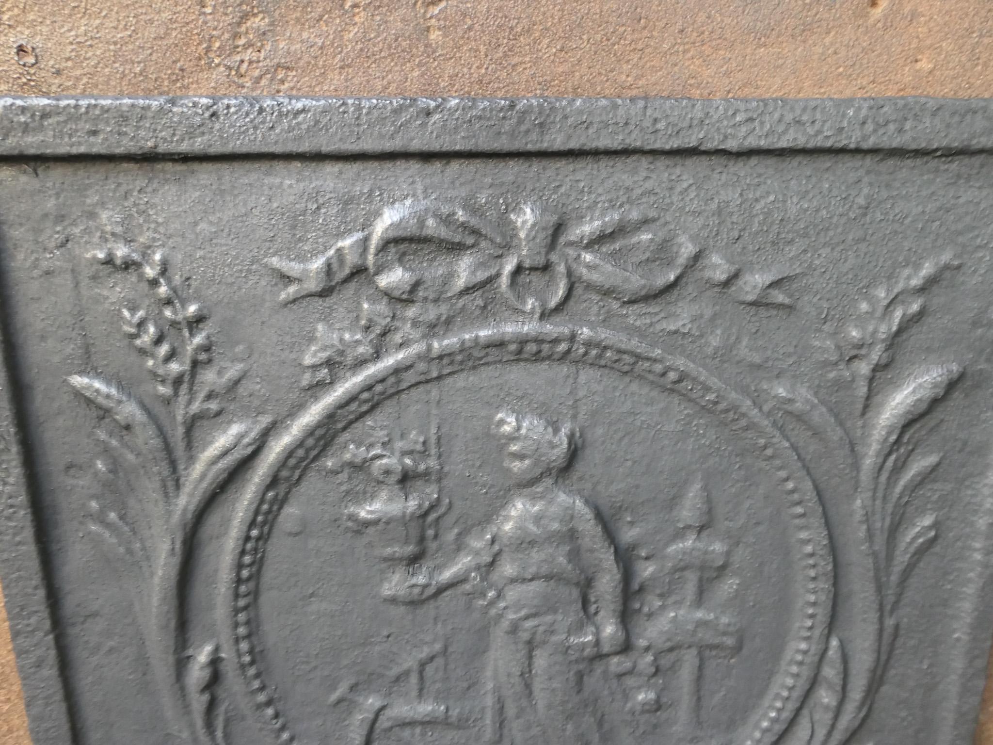 XIXe siècle Plaque de cheminée française ancienne / crédence arrière, 18e - 19e siècle en vente