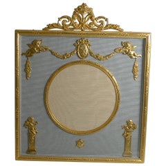 Antique French Gilded Bronze Photograph / Picture Frame, circa 1900, Cherubs