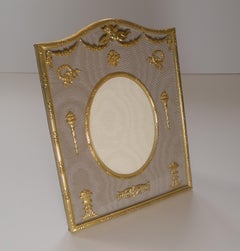 Antique French Gilded Bronze Picture Frame, Cherub, c.1900