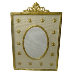 Antique French Marco de Bronce Dorado - Abejas Napoleónicas