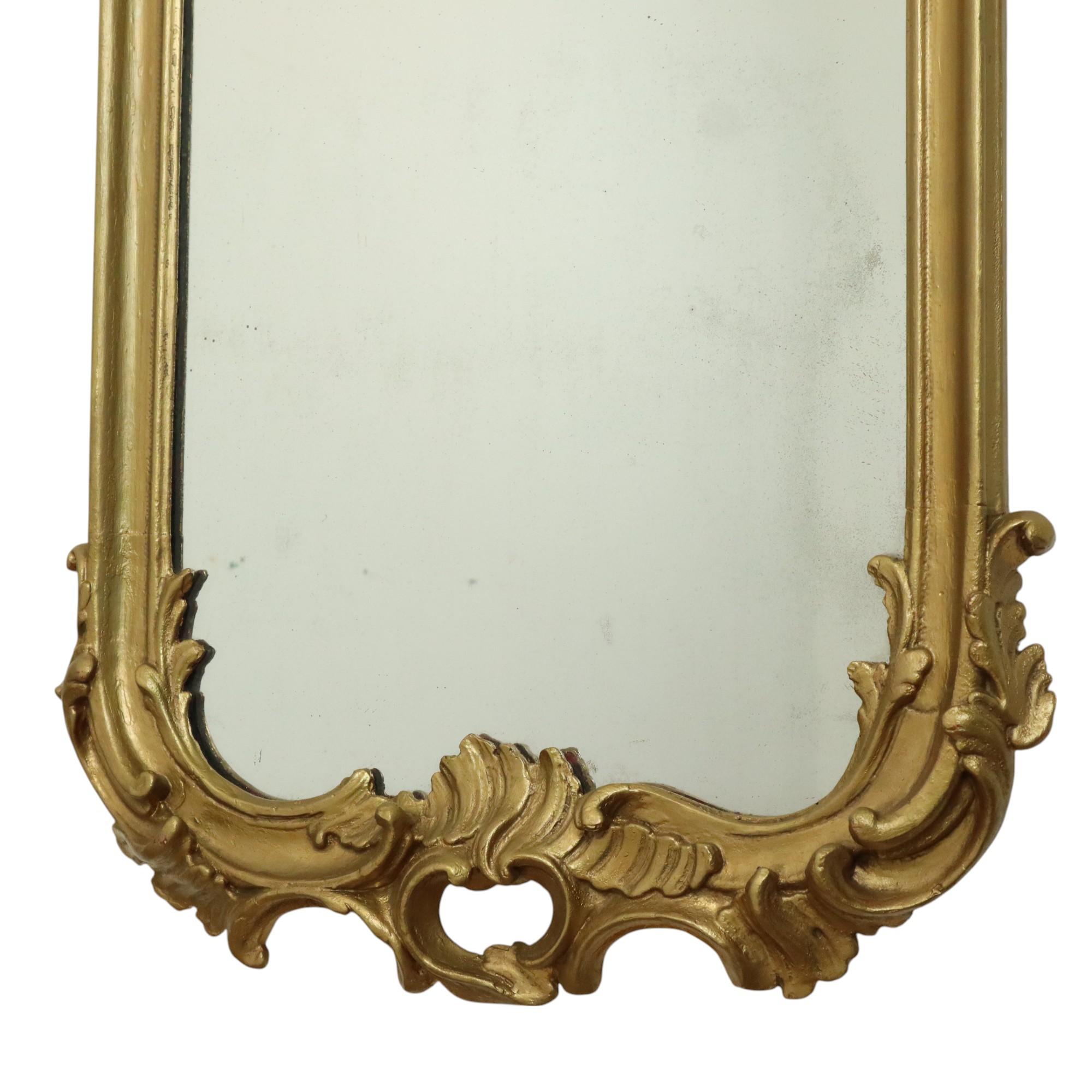 Antique miroir doré français de style baroque 19ème siècle 148 cm en vente 4