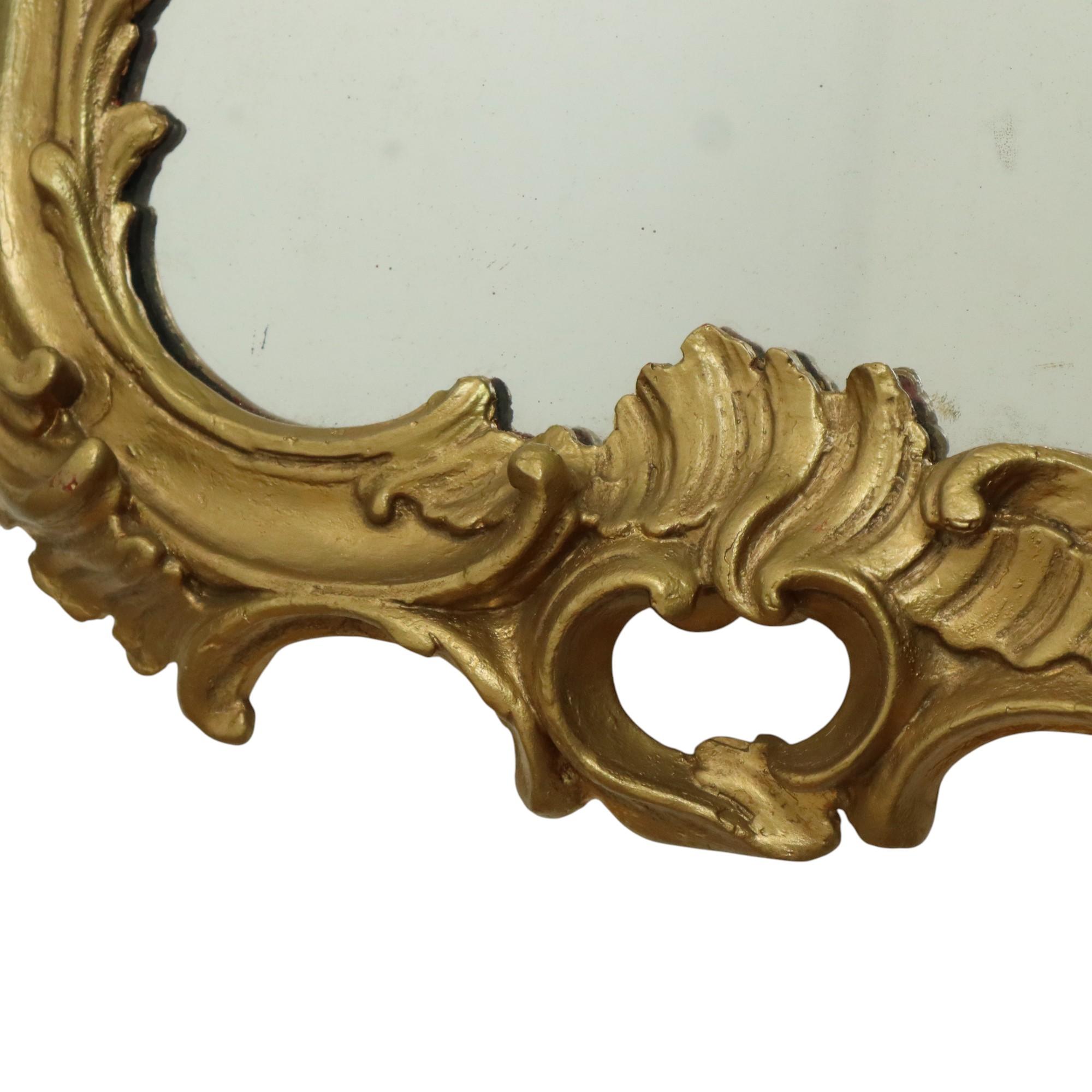 Antique miroir doré français de style baroque 19ème siècle 148 cm en vente 6