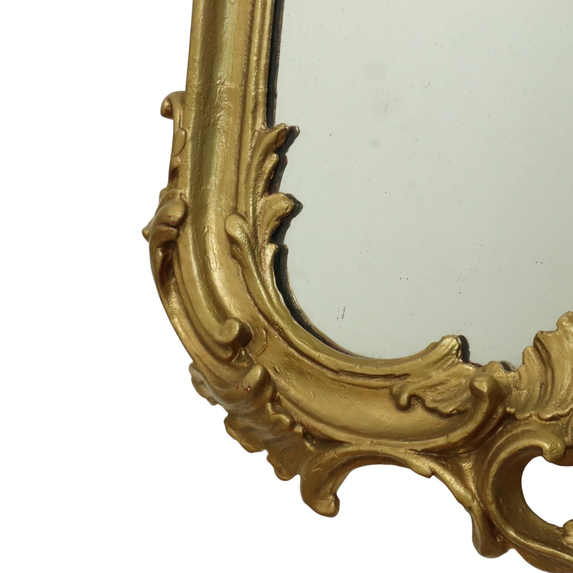 Antique miroir doré français de style baroque 19ème siècle 148 cm en vente 7