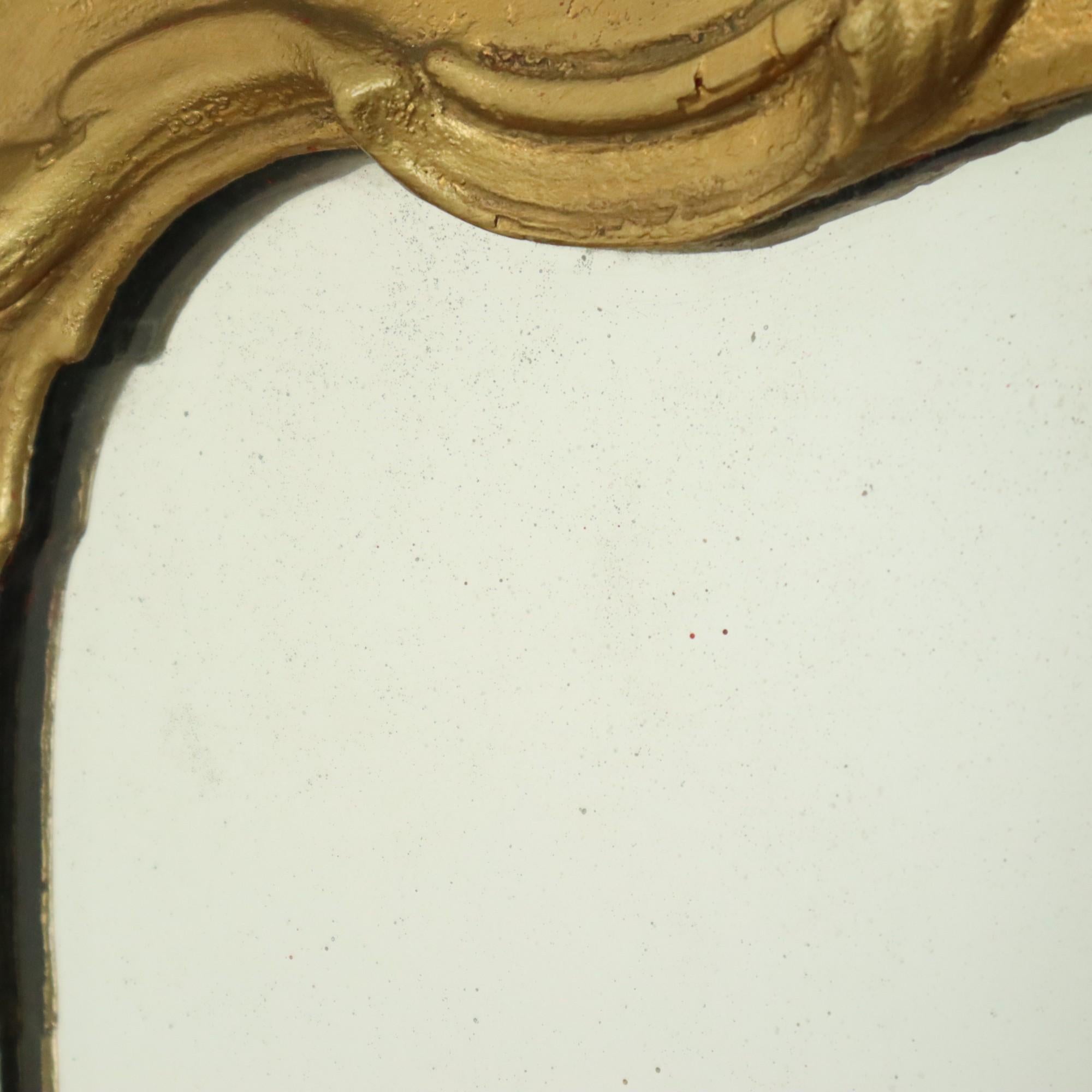 Antique miroir doré français de style baroque 19ème siècle 148 cm en vente 8