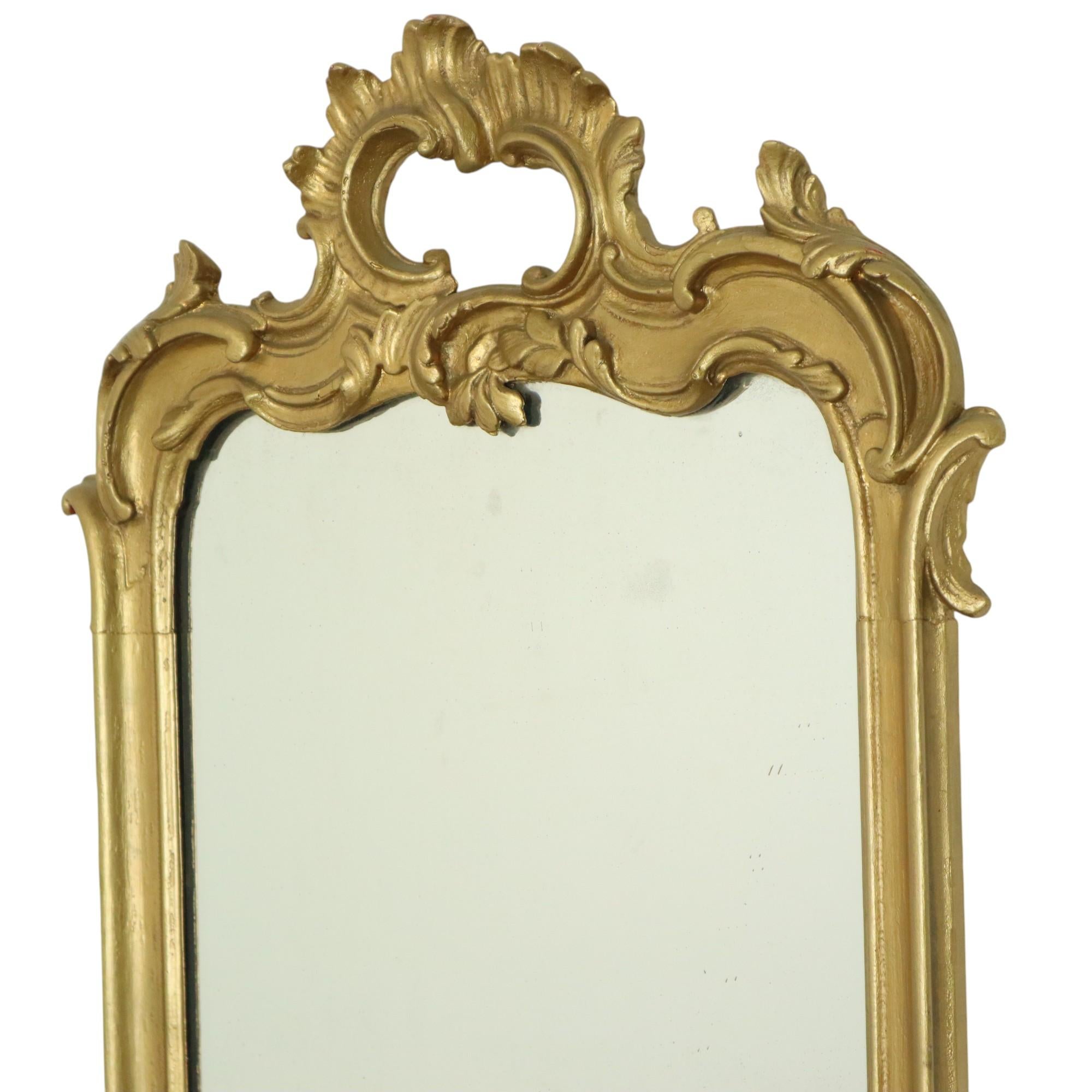 Fin du XIXe siècle Antique miroir doré français de style baroque 19ème siècle 148 cm en vente
