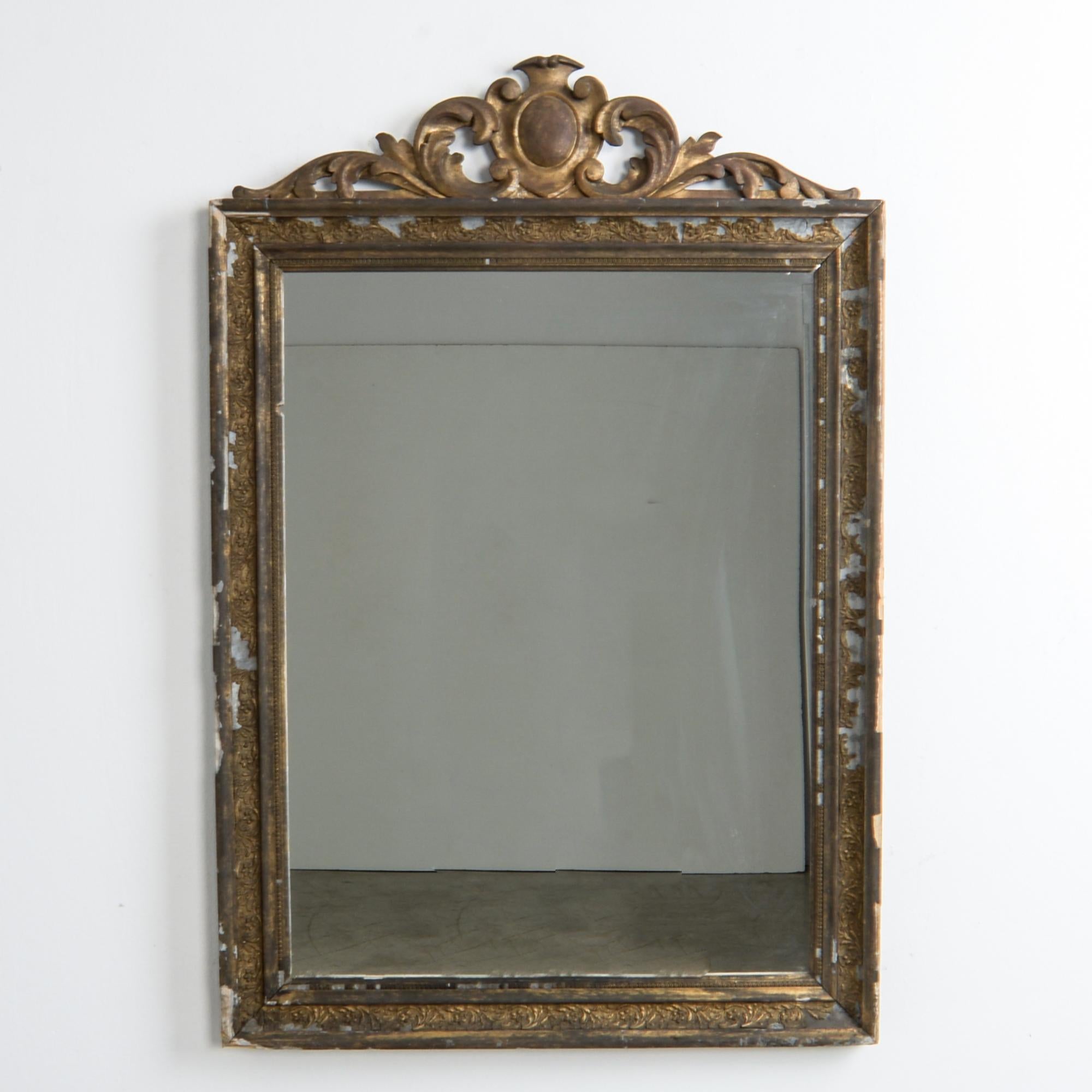 Baroque Antique French Gilded Wall Mirror