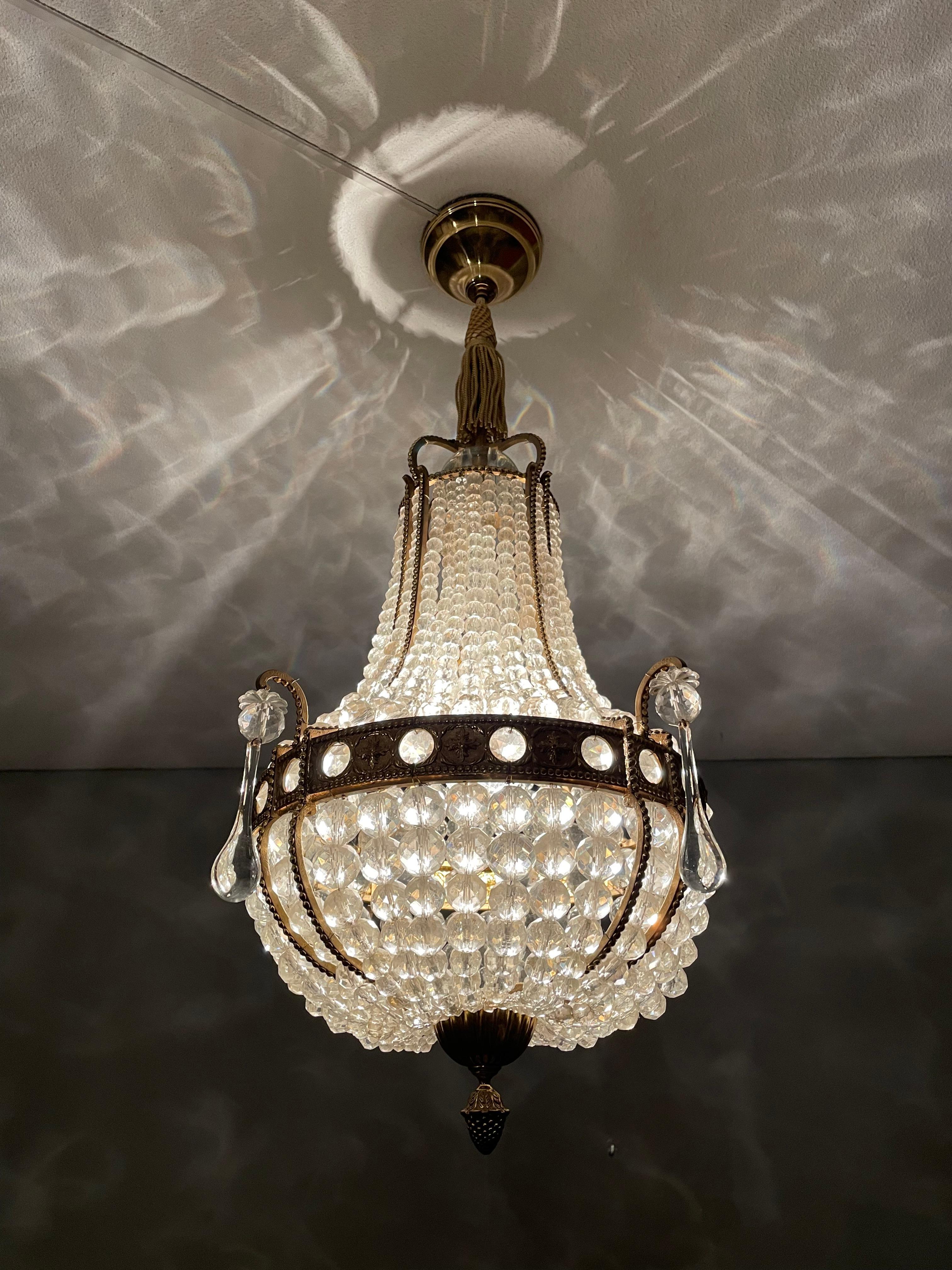 Beautiful and great condition antique ceiling light.

If you are looking for a good size and elegant and very well made flush mount to grace a part of your living room, your hallway, your landing or your bedroom then this antique light fixture