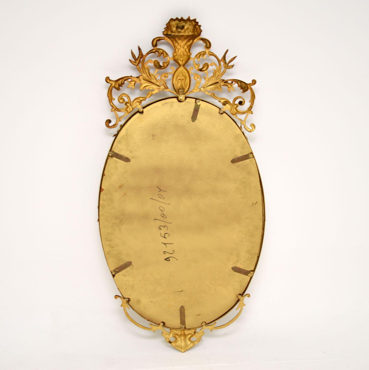 Antique French Gilt Brass Mirror 3