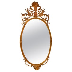 Antique French Specchio in ottone dorato
