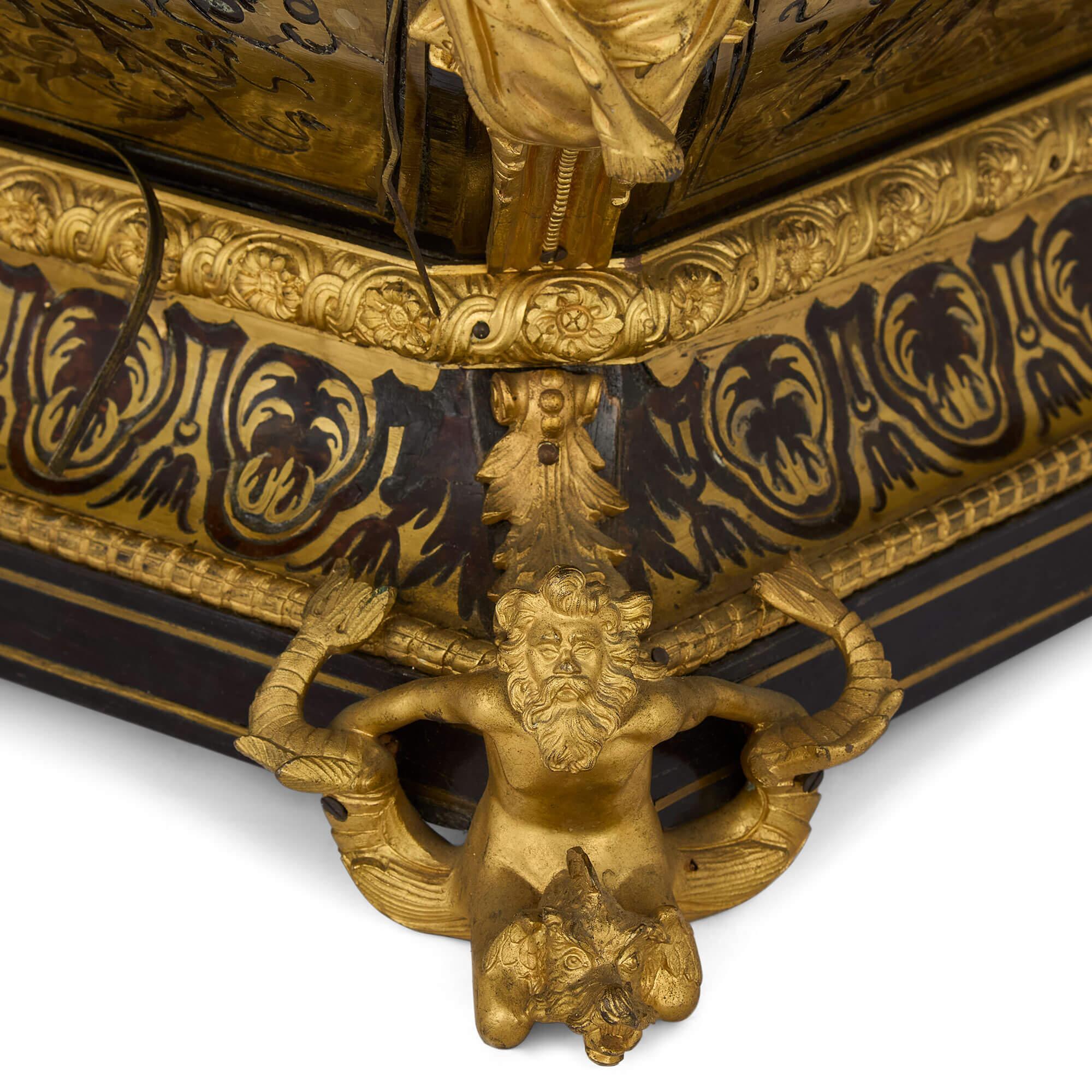 Antique French Gilt Bronze and Boulle Marquetry Jardinière In Fair Condition For Sale In London, GB