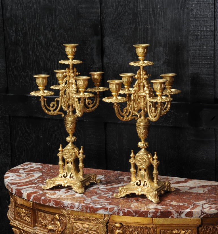 Antique French Gilt Bronze Baroque Candelabra at 1stDibs