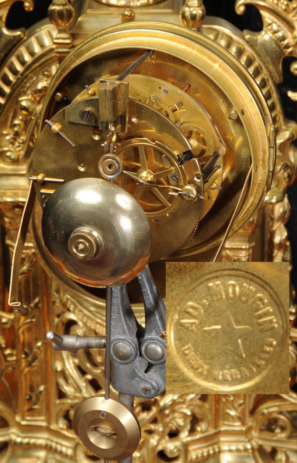 Antique French Gilt Bronze Baroque Clock 4