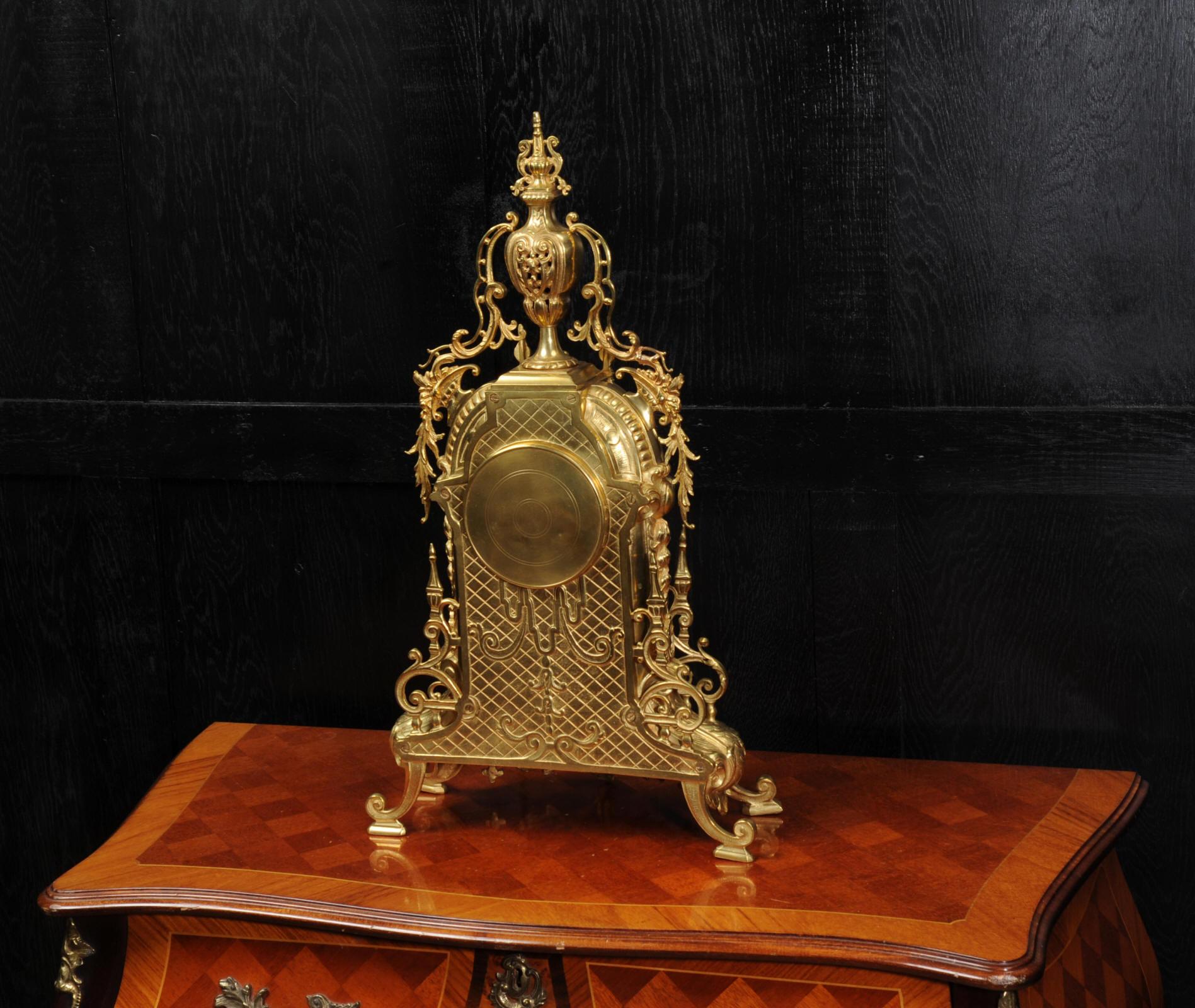 Antique French Gilt Bronze Baroque Clock 2