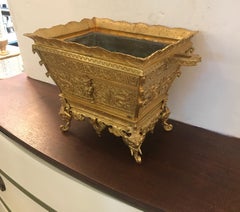 Antique French Gilt Bronze Chinoiserie Jardinière, 1870s