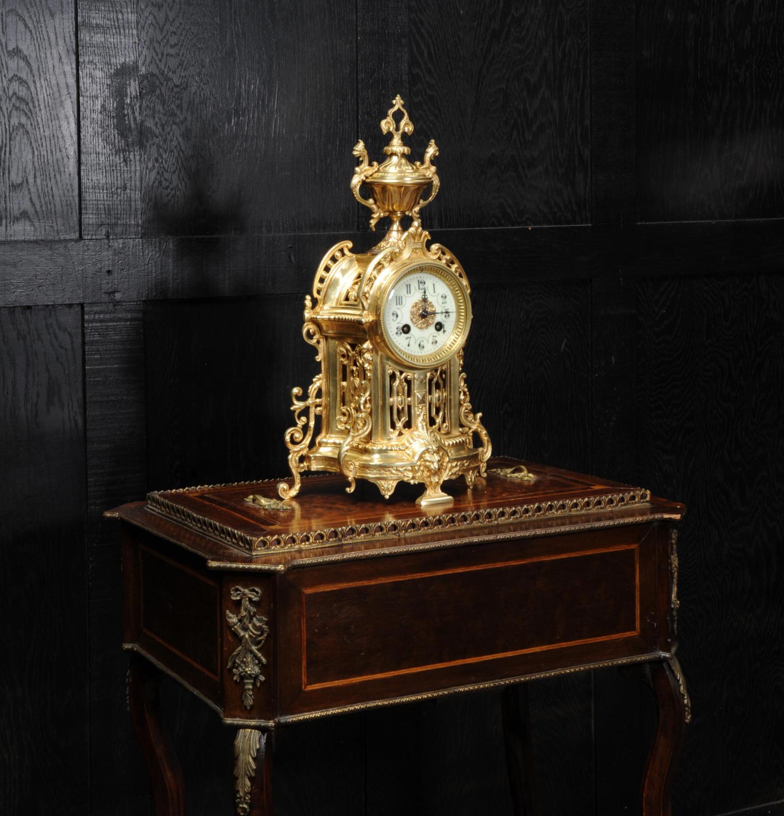french brass clock