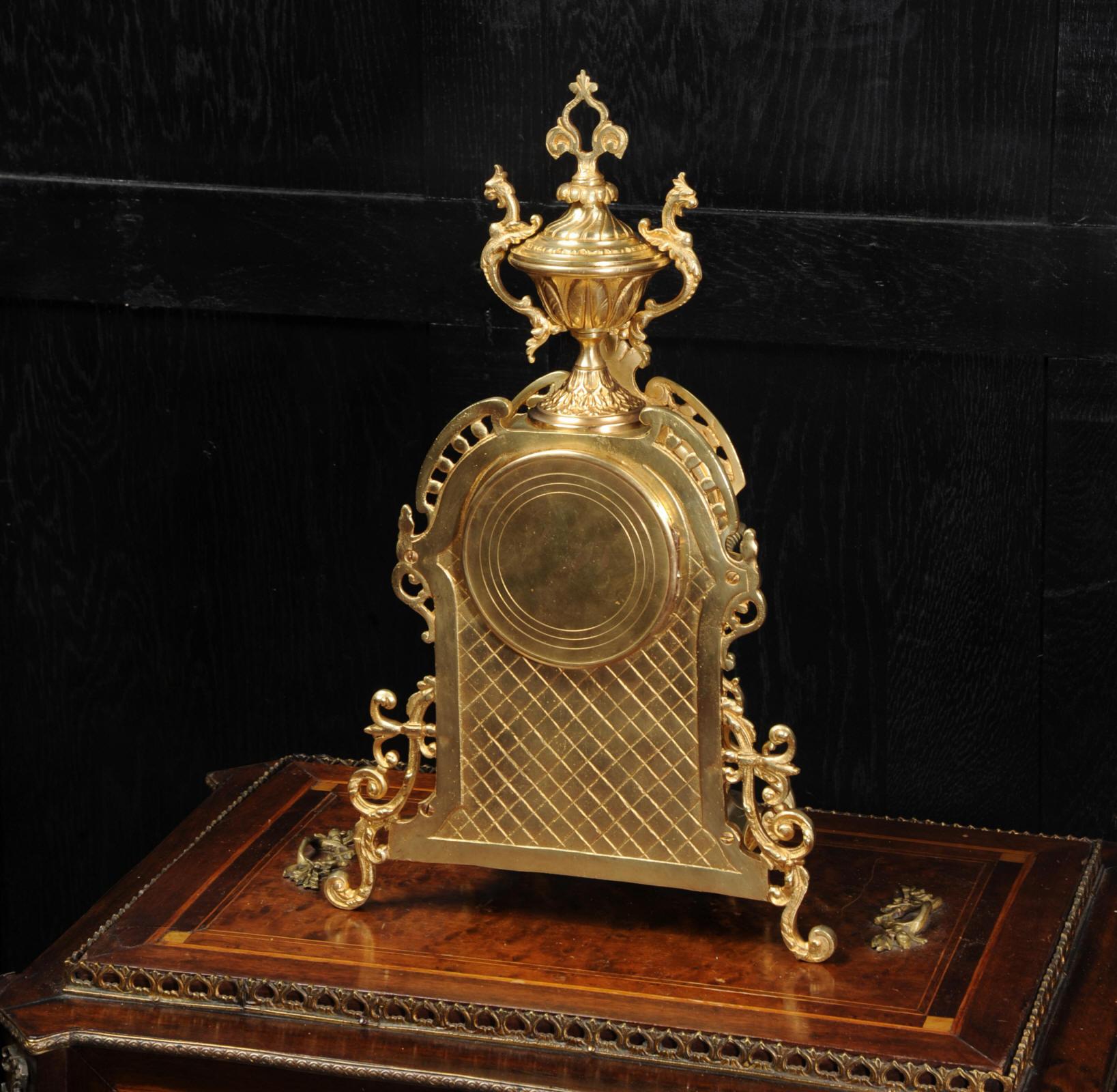 Antique French Gilt Bronze Clock by Samuel Marti 2