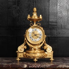 Antique French Gilt Bronze Drum Head Clock