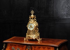 Antique French Gilt Bronze Louis XVI Boudoir Clock