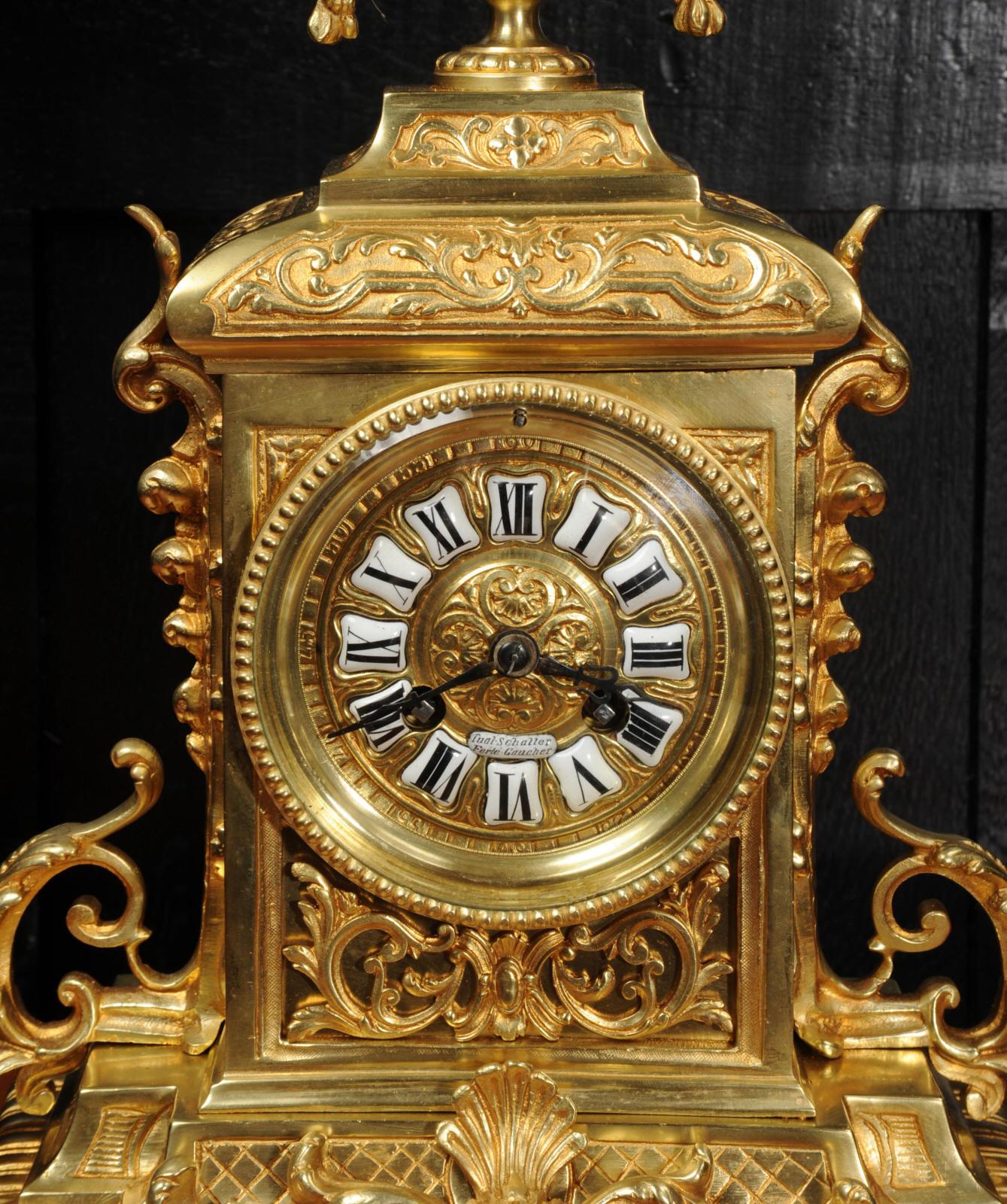 Antique French Gilt Bronze Louis XVI Clock 7