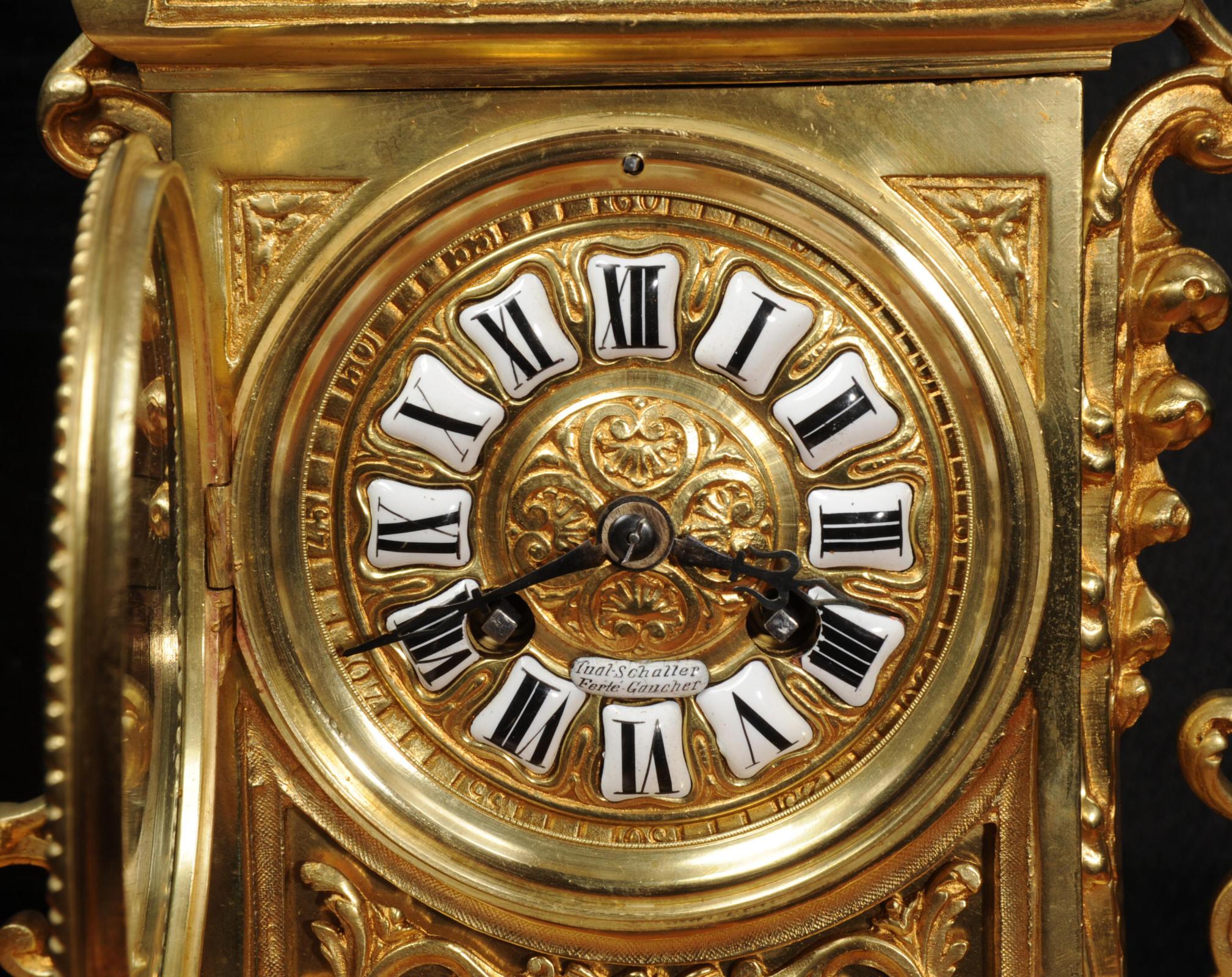Antique French Gilt Bronze Louis XVI Clock 8