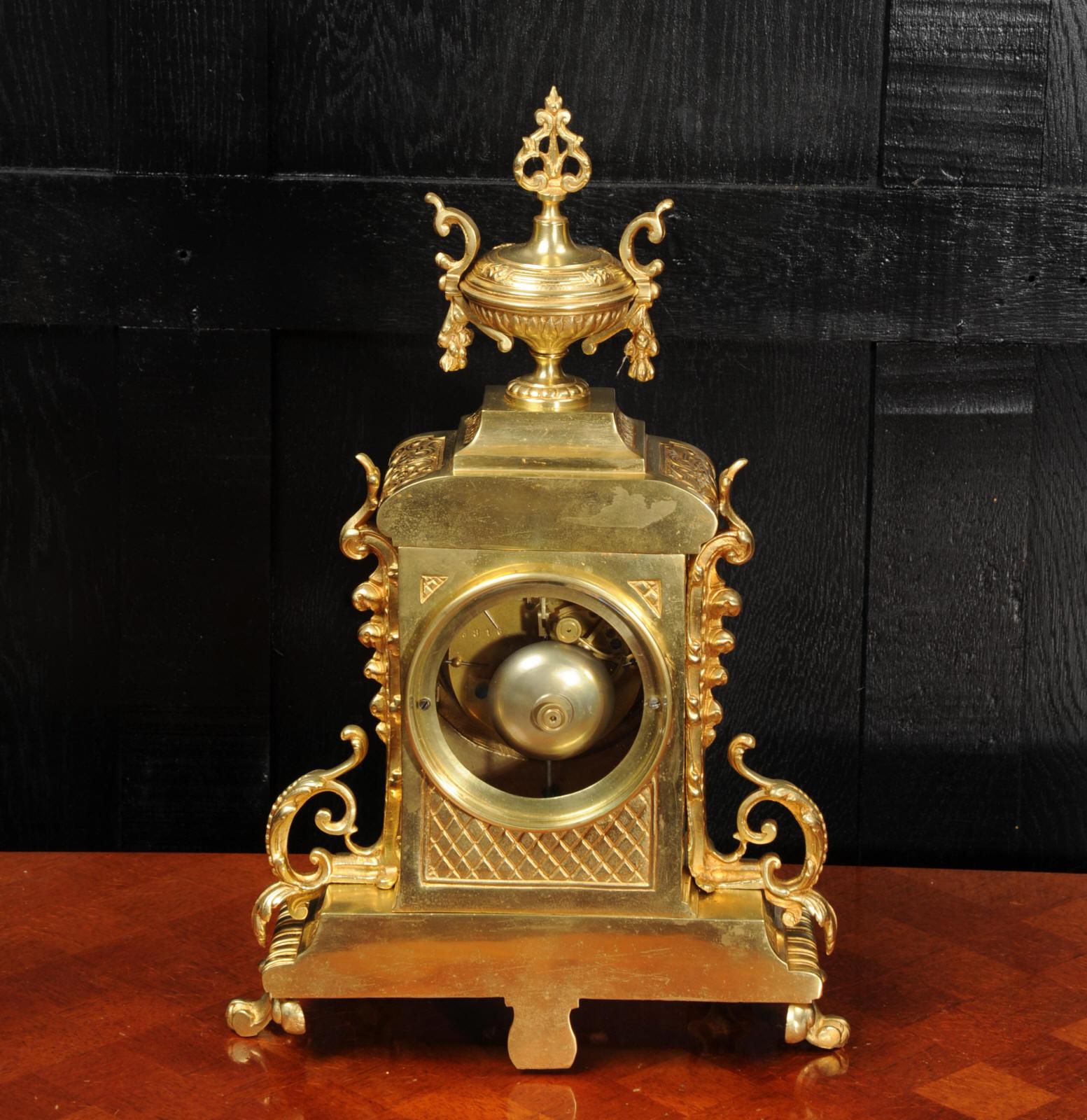 Antique French Gilt Bronze Louis XVI Clock 9