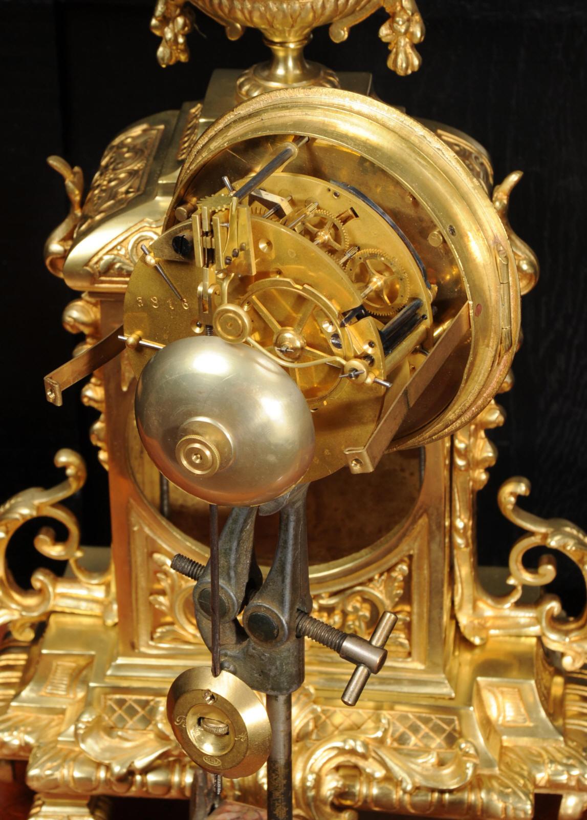 Antique French Gilt Bronze Louis XVI Clock 11