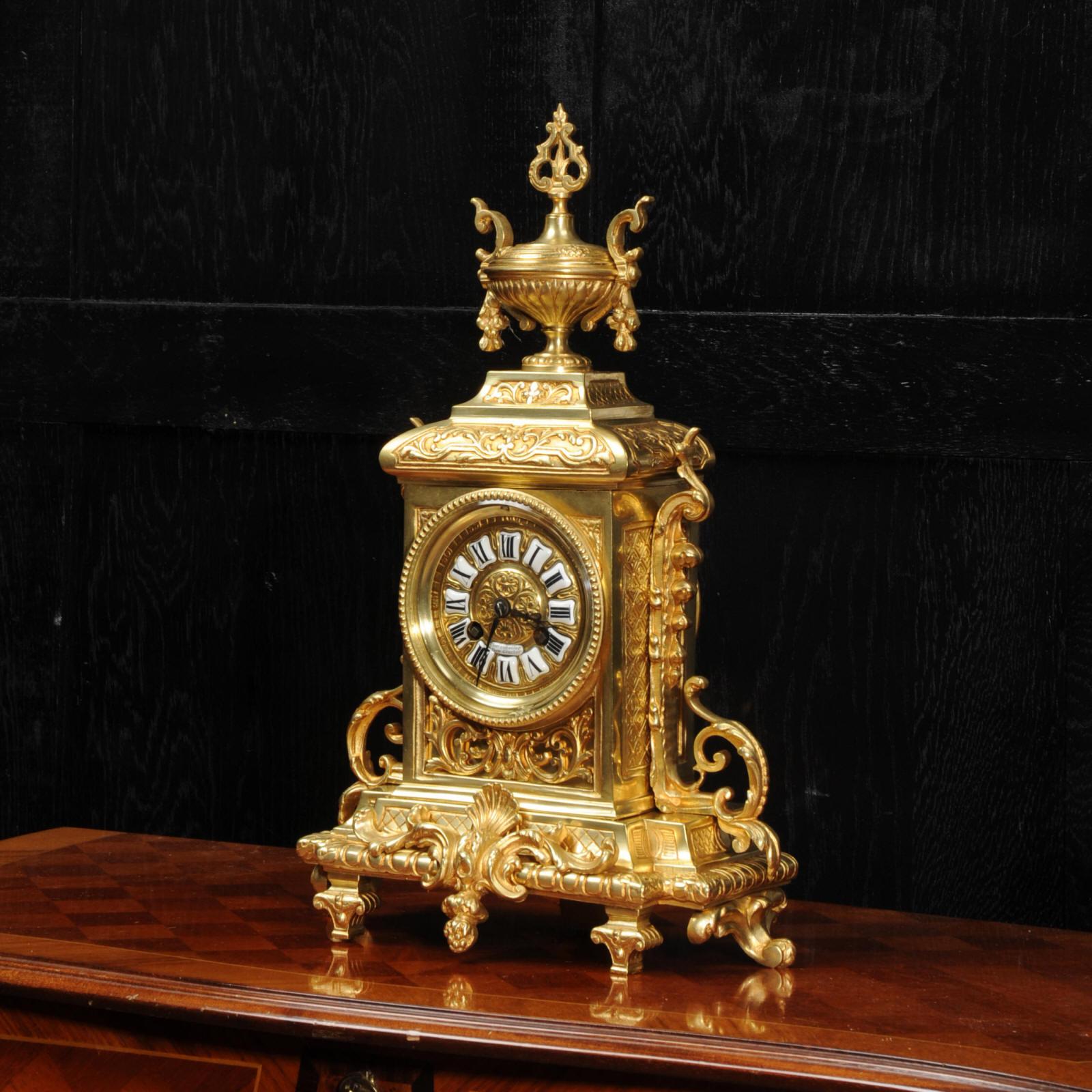 Antique French Gilt Bronze Louis XVI Clock 1