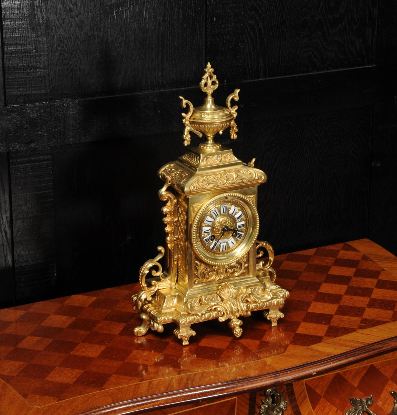 Antique French Gilt Bronze Louis XVI Clock 2