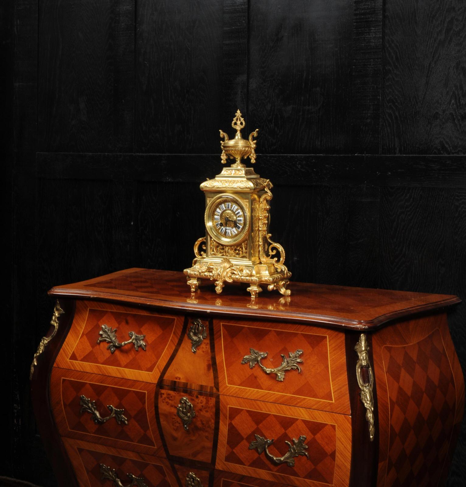 Antique French Gilt Bronze Louis XVI Clock 4
