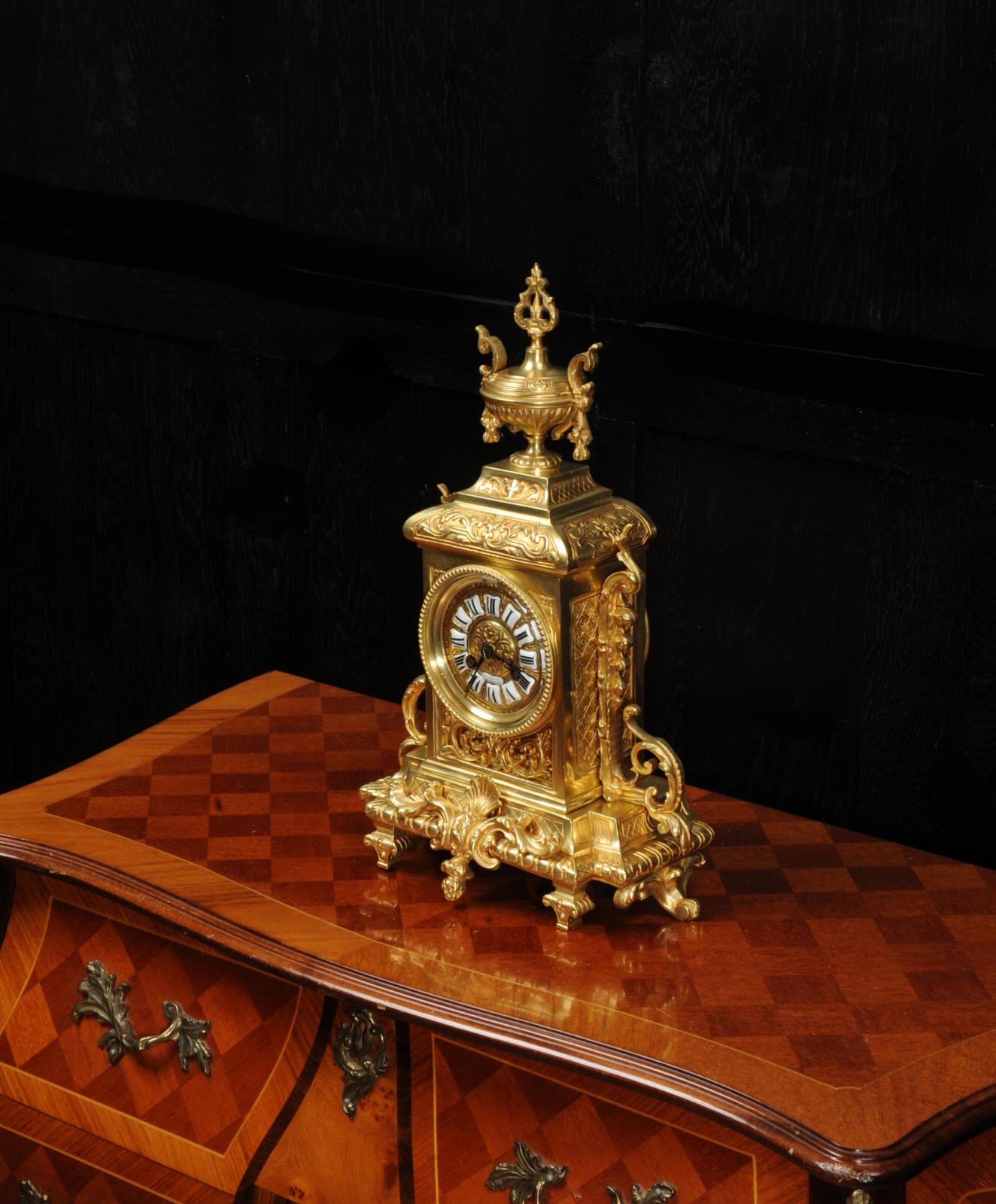 Antique French Gilt Bronze Louis XVI Clock 5
