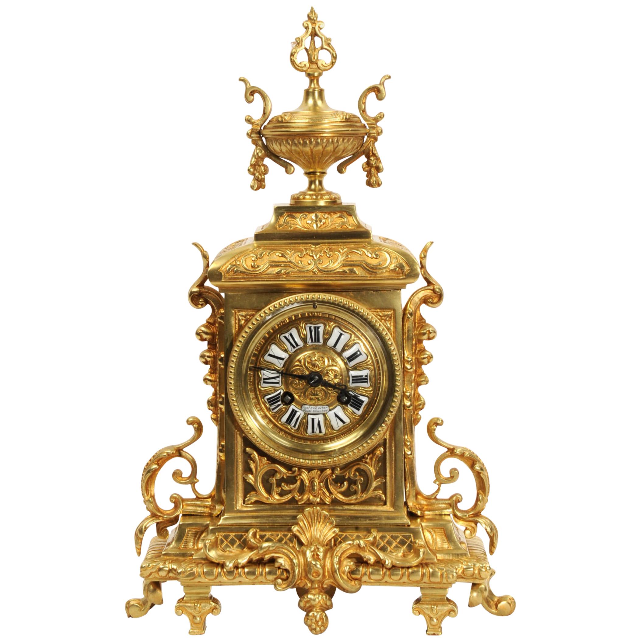 Antique French Gilt Bronze Louis XVI Clock