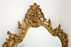 Miroir français ancien en bronze doré