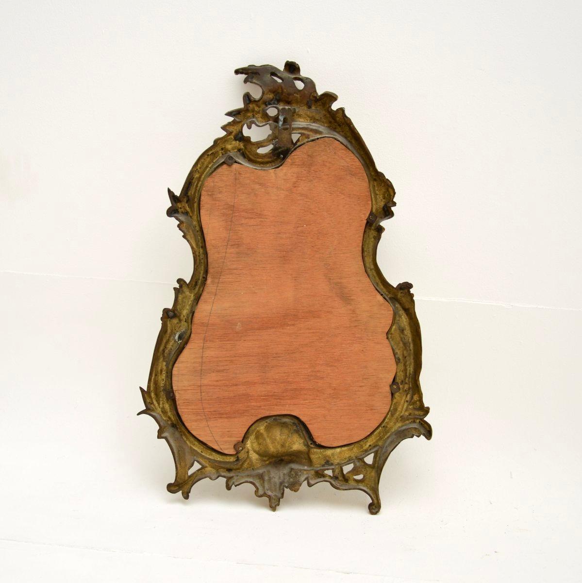 Début du 20ème siècle Miroir français ancien en bronze doré en vente
