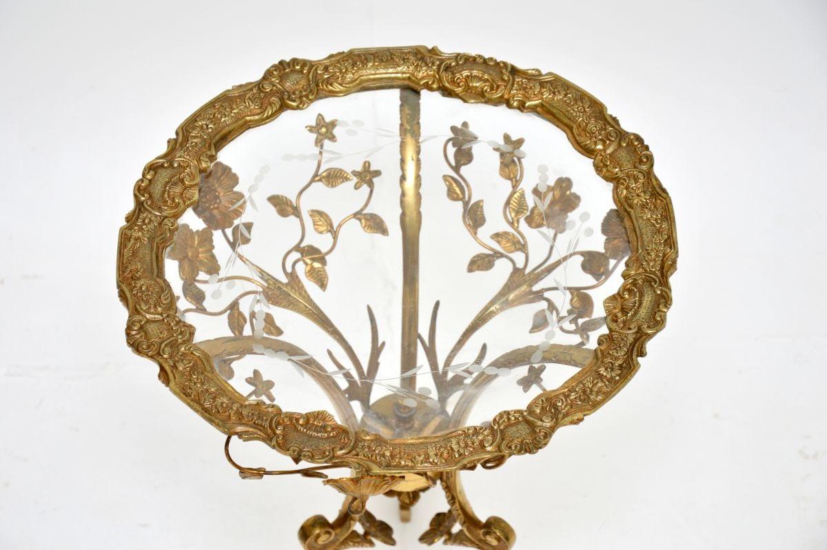 Français Table d'appoint en bronze doré Antique French en vente