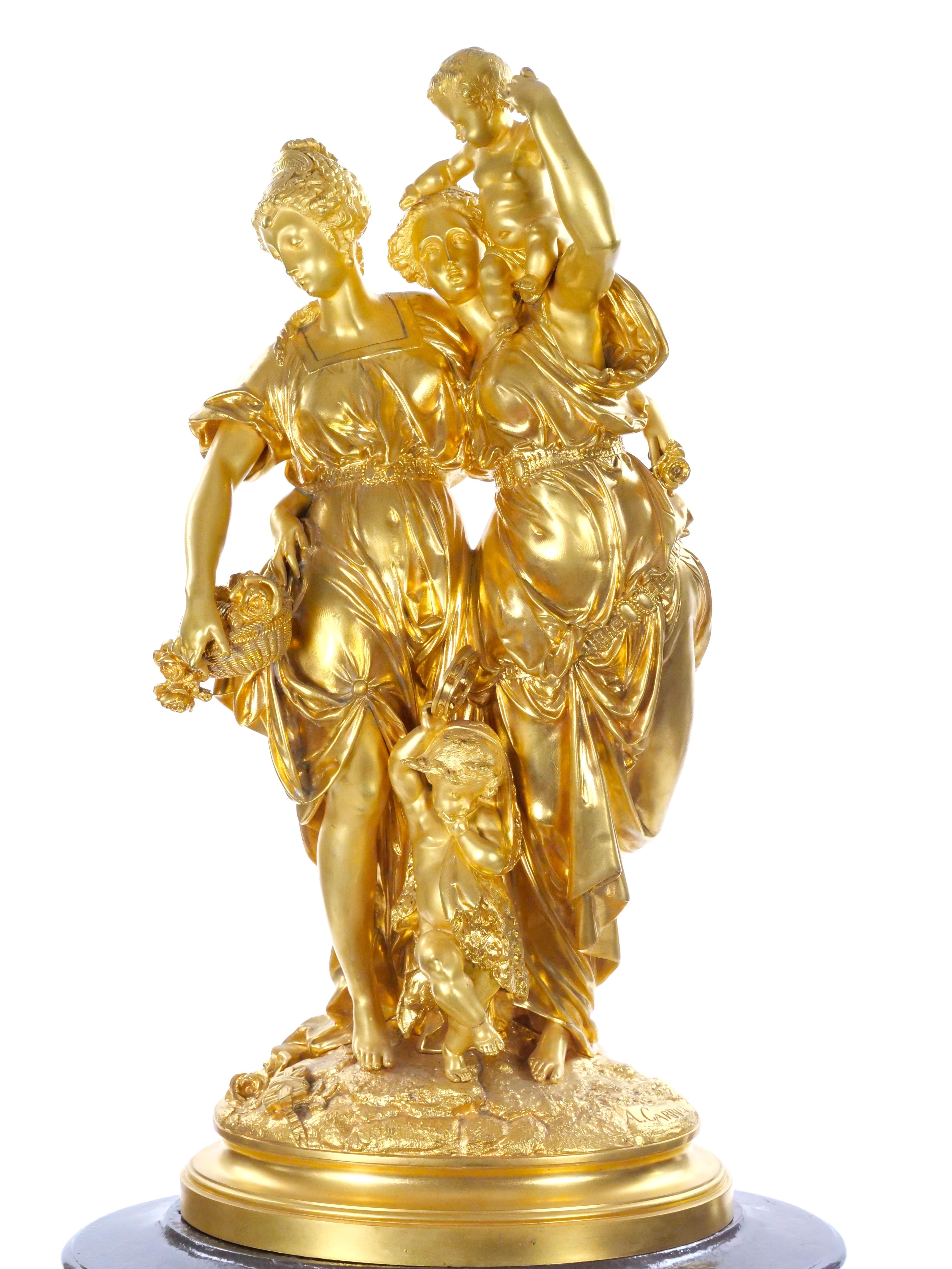 Antique French Ormolu-Bronze mit Onyx-Figur, CIRCA 1815 im Angebot 8