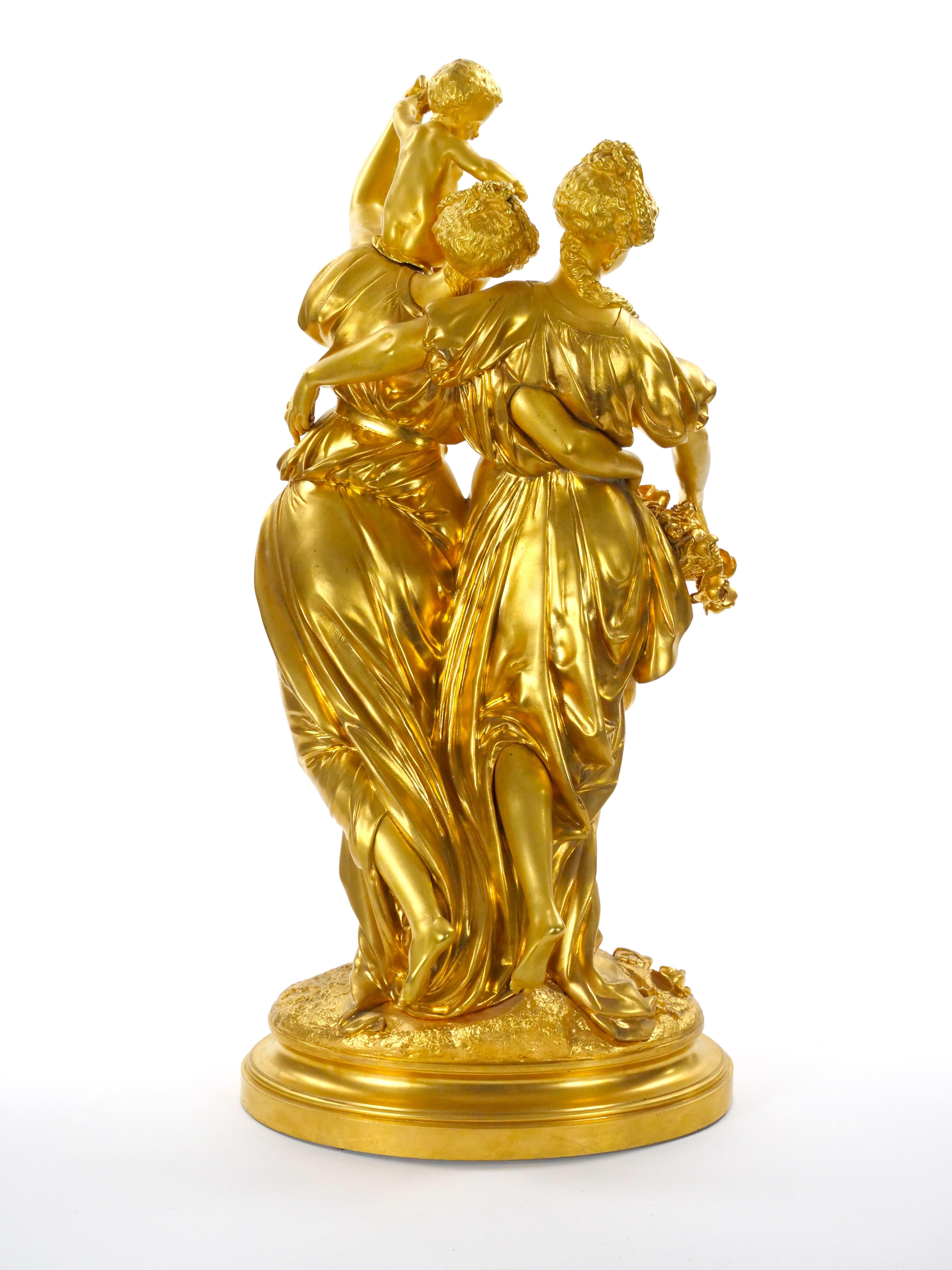 Antique French Ormolu-Bronze mit Onyx-Figur, CIRCA 1815 im Angebot 12